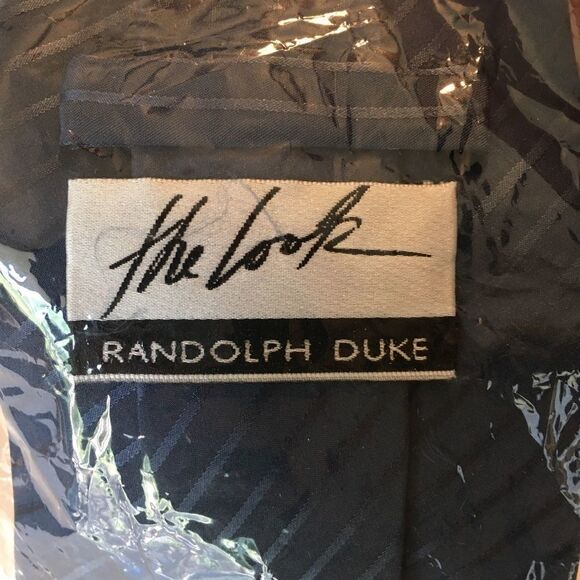 Randolph Duke Men’s Blue Necktie - Picture 7 of 8